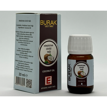 Hindistan Cevizi Yağı - %100 Doğal ve Taze - Mese Herbal