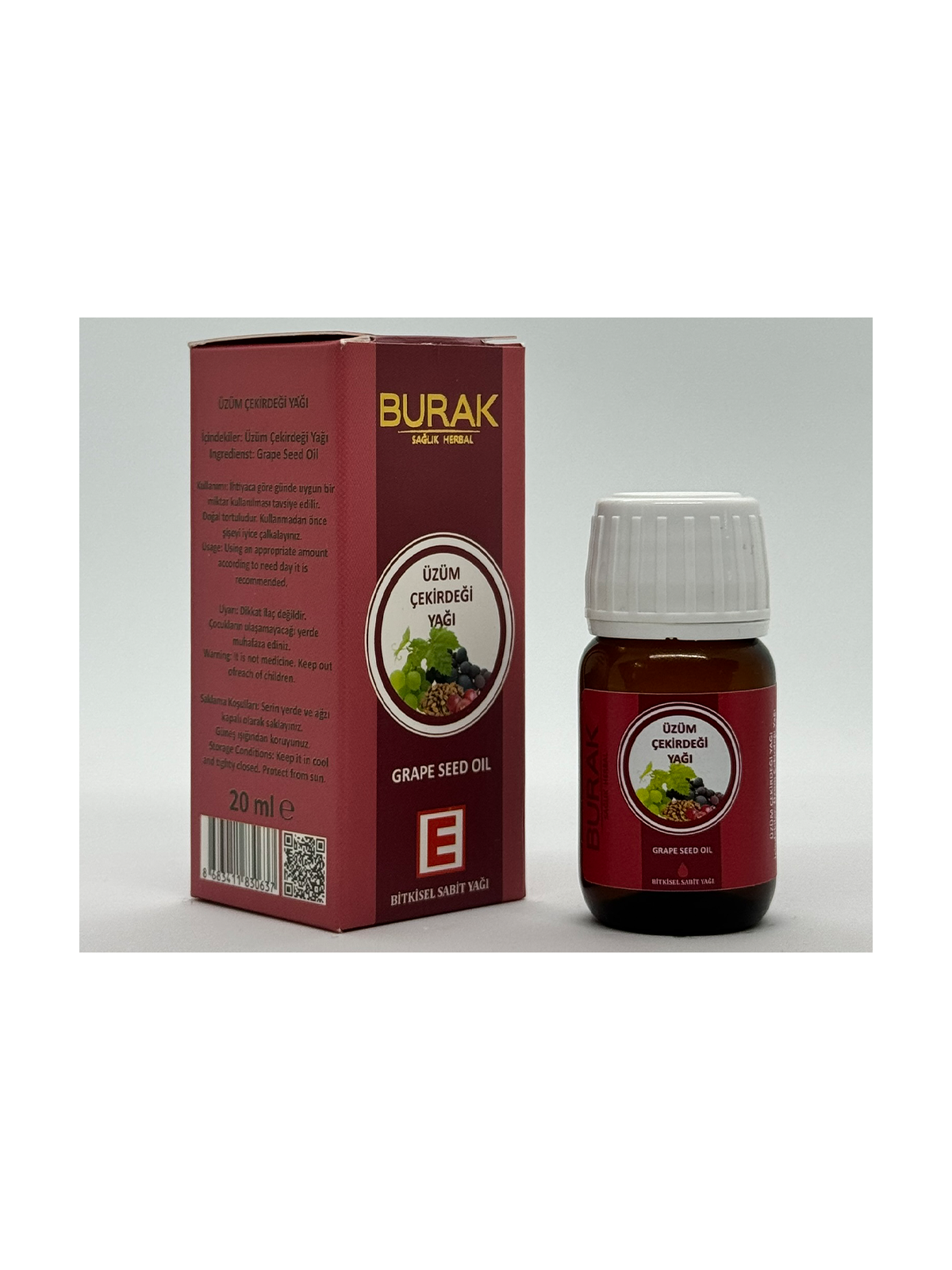 Üzüm Çekirdeği Yağı - %100 Doğal ve Taze - Mese Herbal