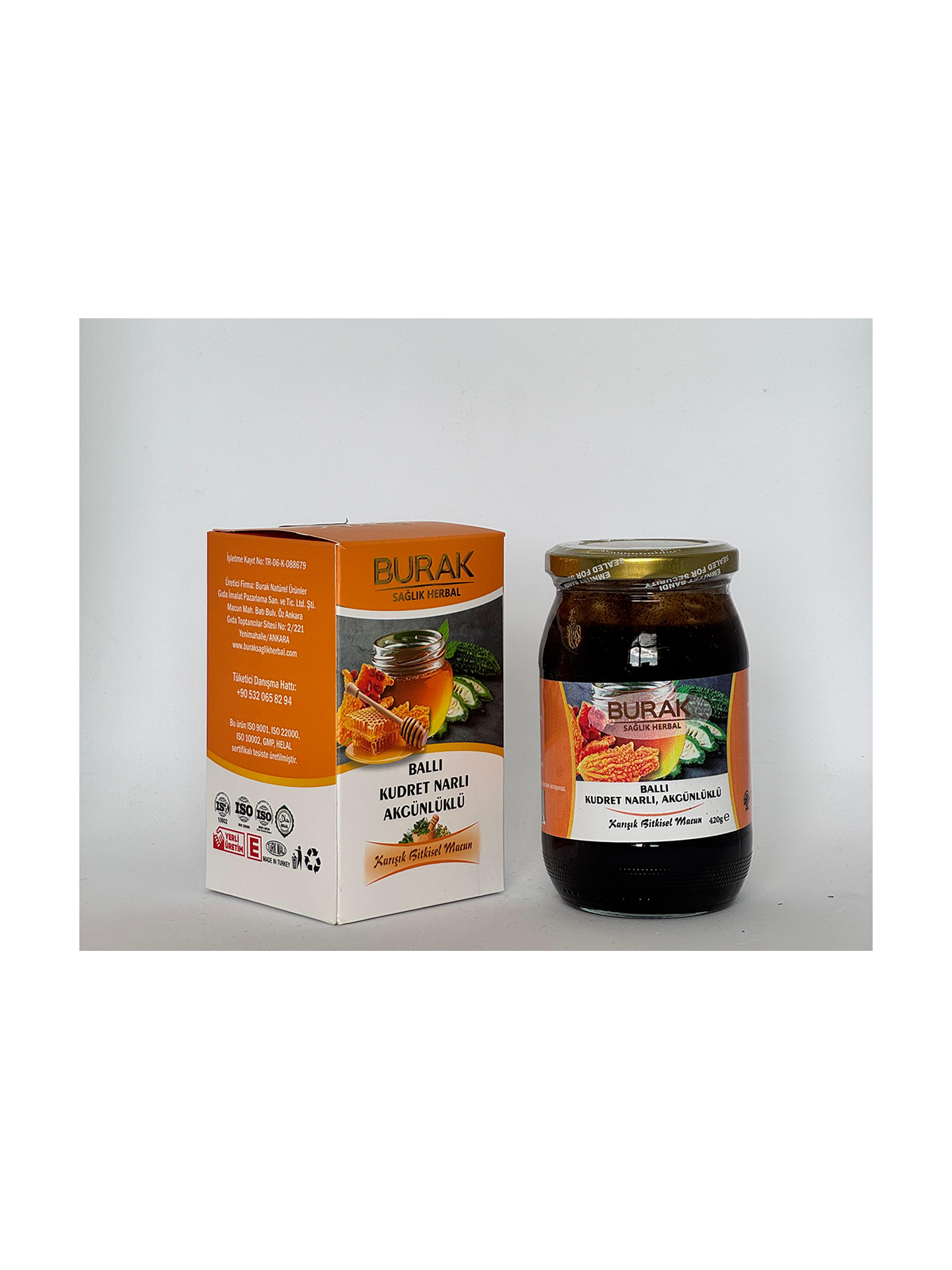 Burak Ballı Kudretnarlı Macun – Mide ve Sindirim Sistemi Koruyucu - %100 Doğal ve Taze - Mese Herbal