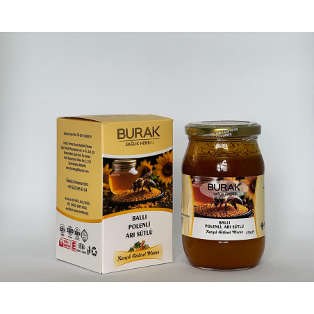 Burak Ballı Polenli Arı Sütü – Tam Bir Enerji ve Bağışıklık Deposu - %100 Doğal ve Taze - Mese Herbal